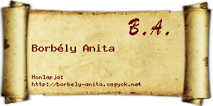 Borbély Anita névjegykártya